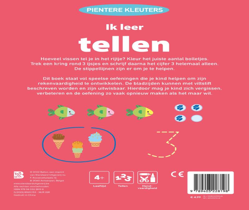 Achterkant van Ik leer tellen 4+