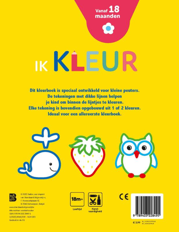 Achterkant van Ik kleur