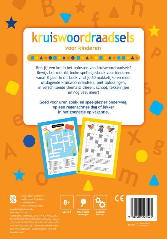 Achterkant van Kruiswoordraadsels