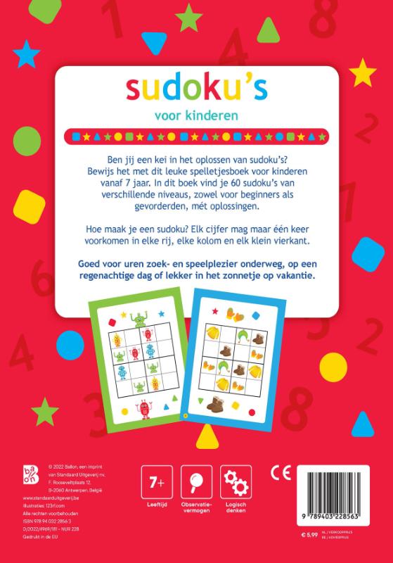 Achterkant van Sudoku's