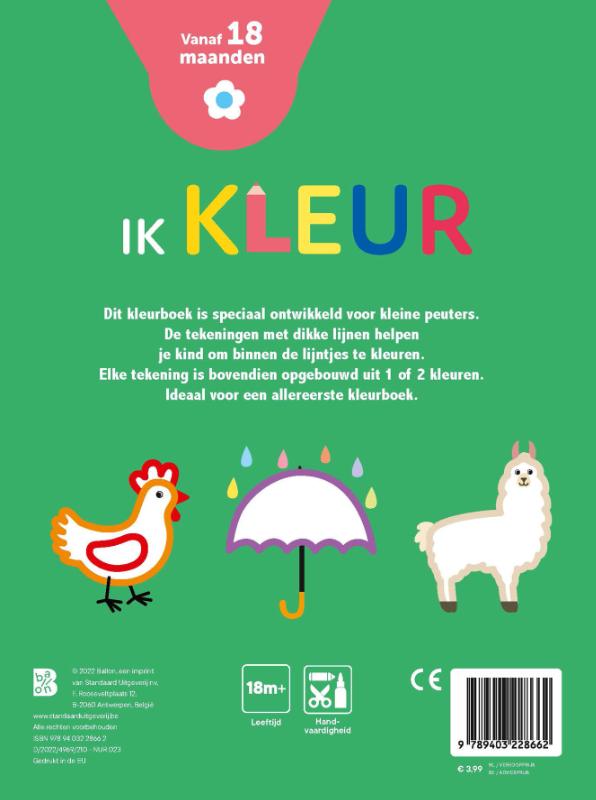 Achterkant van Ik kleur - Tractor