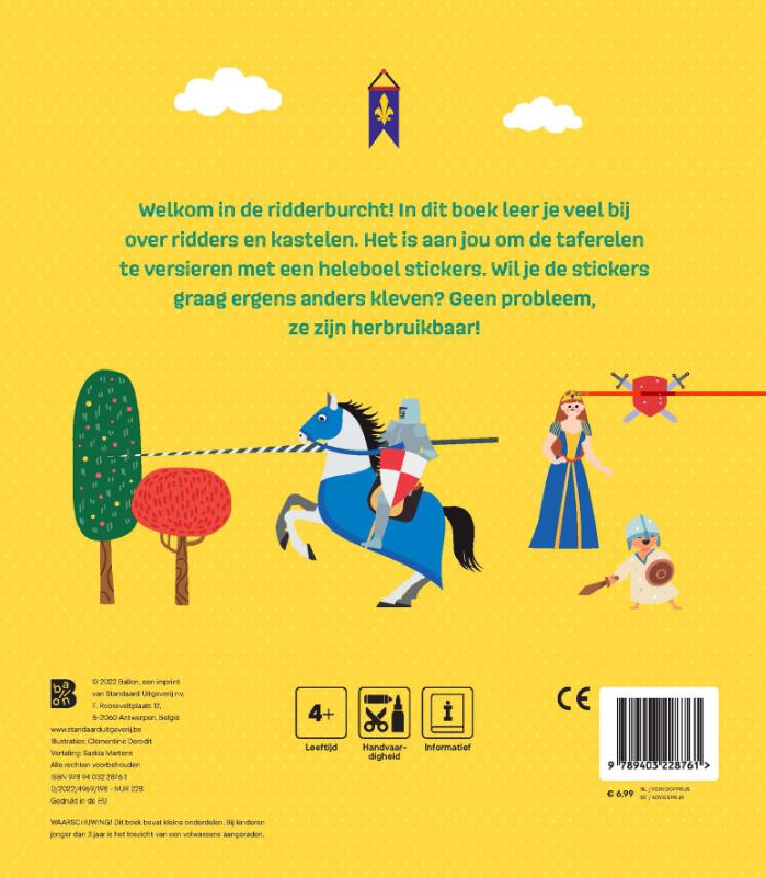 Achterkant van Ridders en kastelen