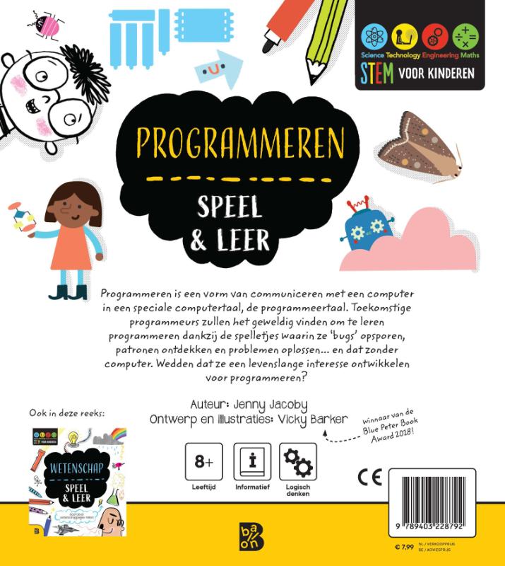 Achterkant van Programeren speel & leer