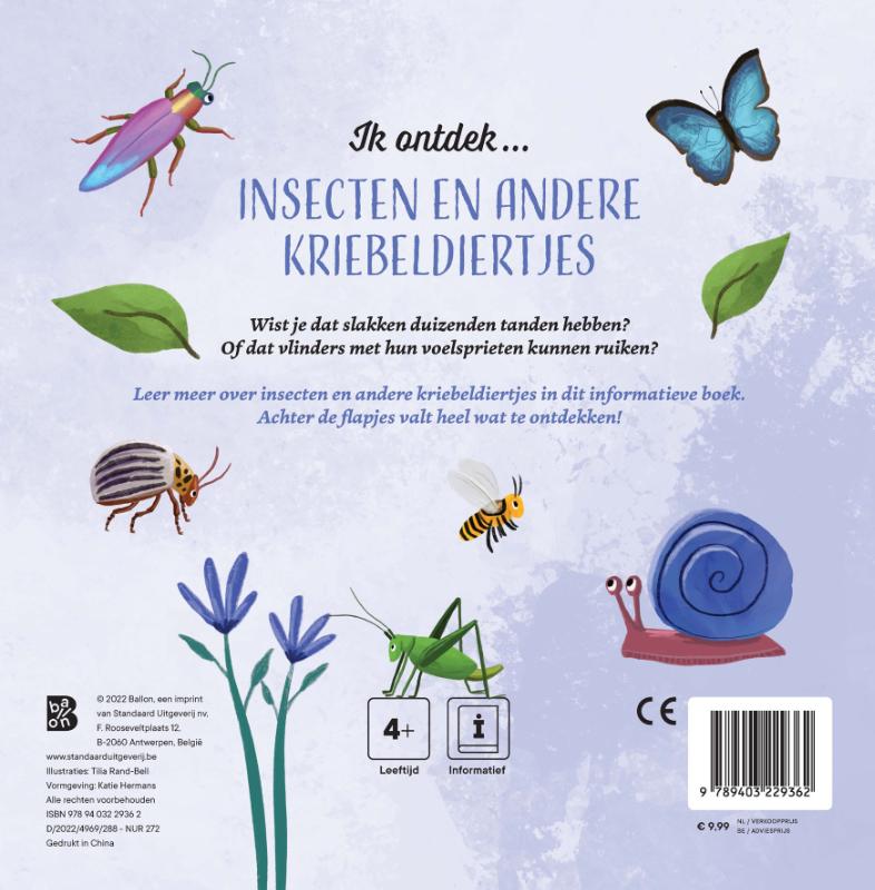 Achterkant van Ik ontdek insecten en andere kriebeldiertjes