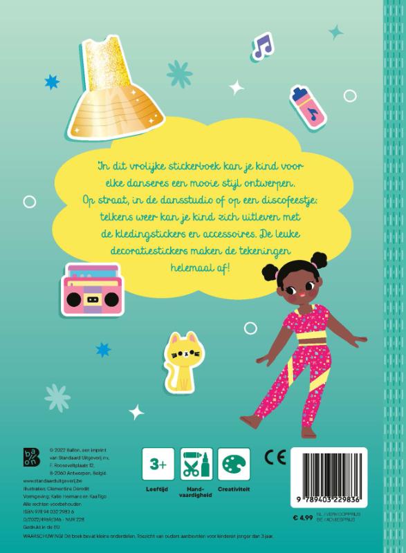 Achterkant van Fashionistas junior Danseressen