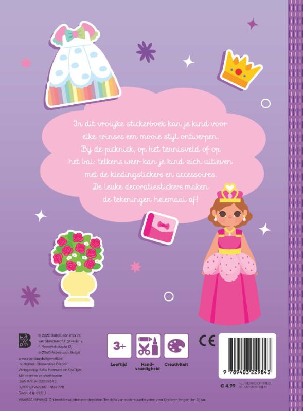 Achterkant van Fashionistas junior Prinsessen