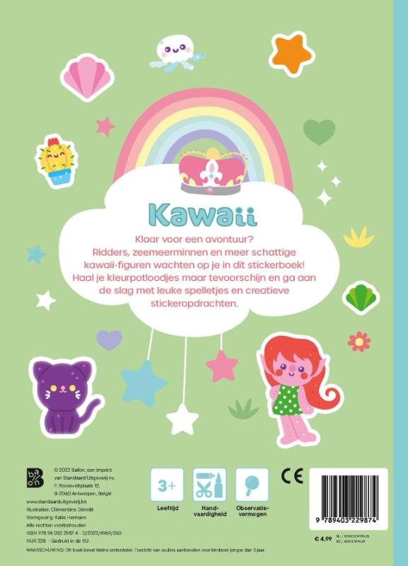 Achterkant van Kawaii op avontuur