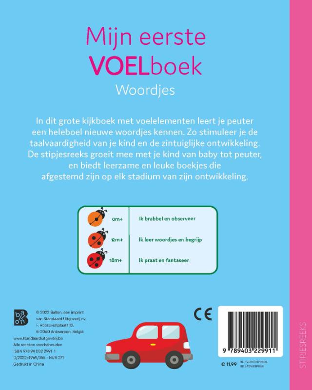 Achterkant van Mijn eerste voelboek: Woordjes