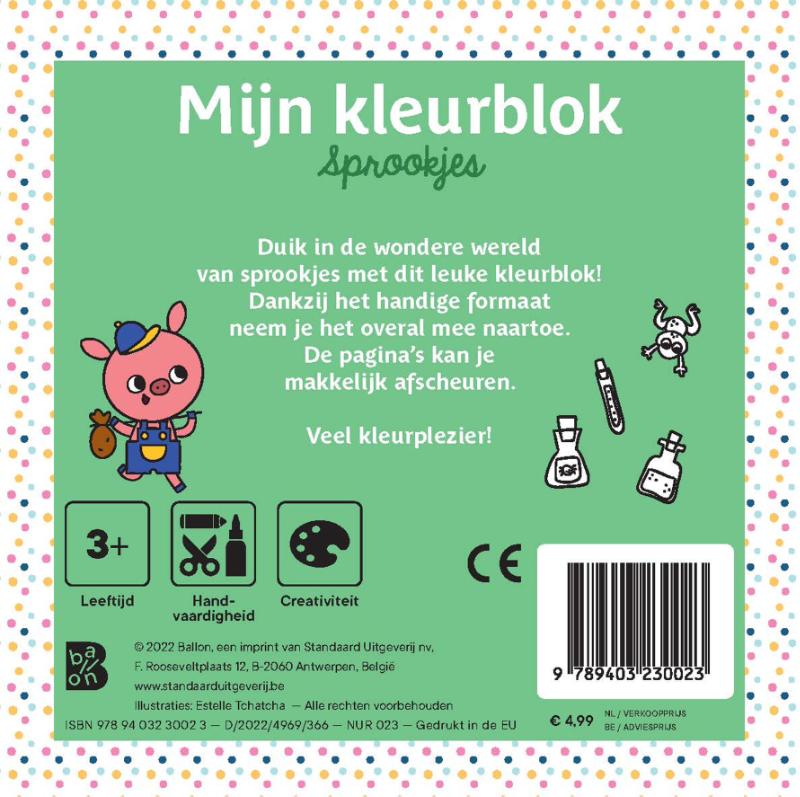 Achterkant van Mijn kleurblok: Sprookjes