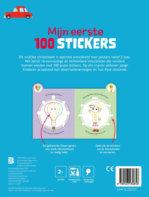 Achterkant van Mijn eerste 100 stickers: voertuigen