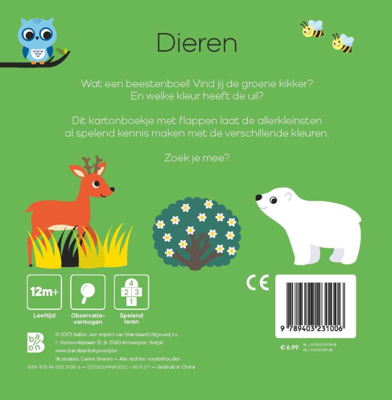 Achterkant van Mijn eerste flappenboek: Dieren