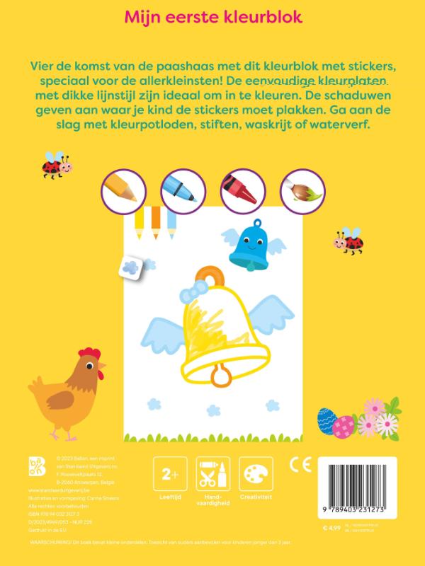 Achterkant van Mijn eerste kleurblok Pasen