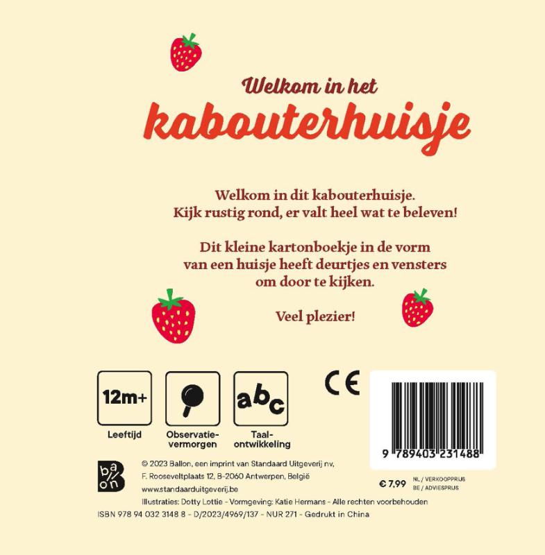 Achterkant van Welkom in het kabouterhuisje