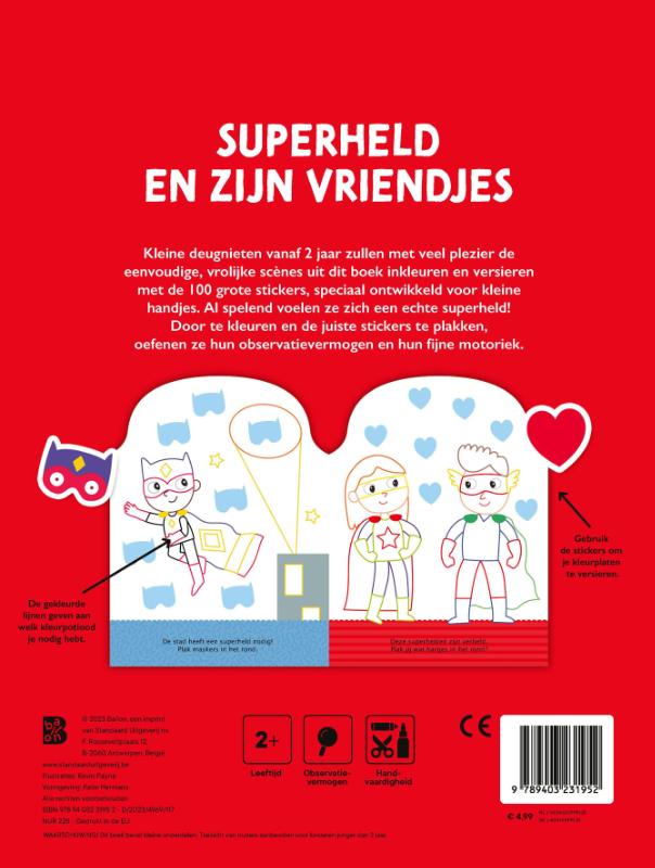 Achterkant van Superheld en zijn vriendjes