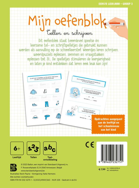Achterkant van Eerste leerjaar - groep 3