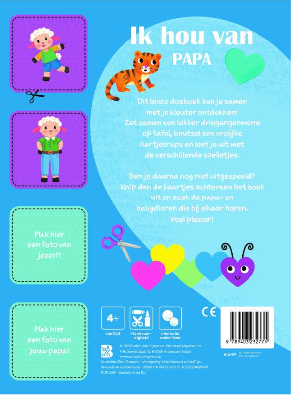 Achterkant van Ik hou van papa