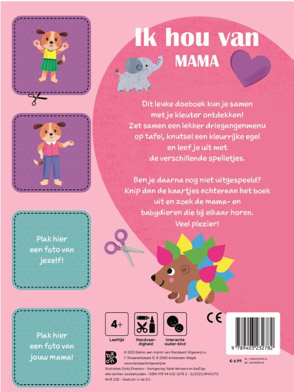 Achterkant van Ik hou van mama