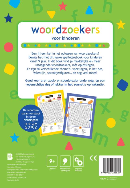 Achterkant van Woordzoekers 9+