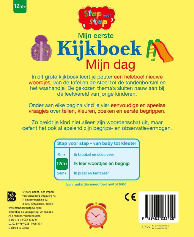Achterkant van Mijn eerste kijkboek: Mijn dag