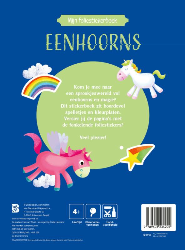 Achterkant van Eenhoorns