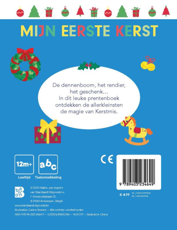 Achterkant van Mijn eerste kerst