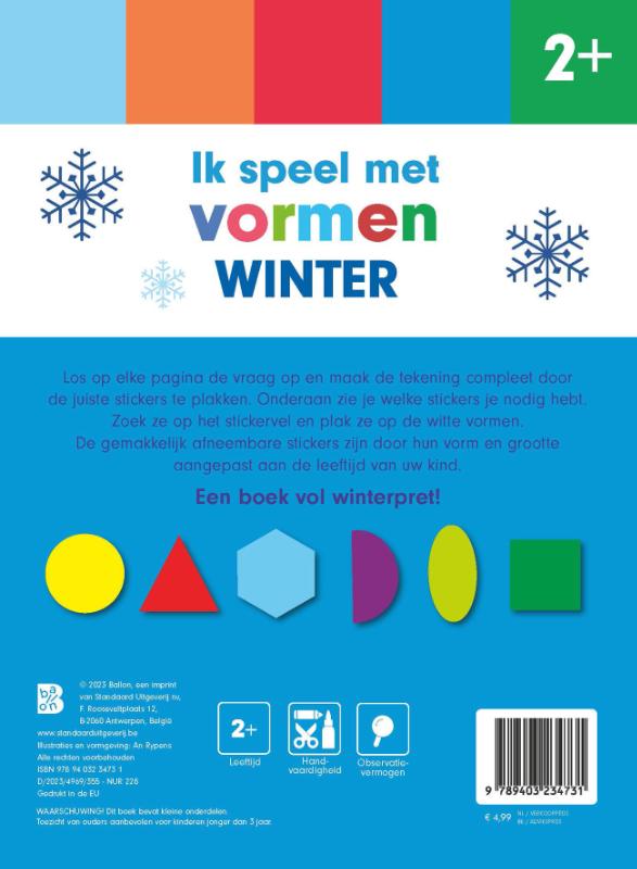 Achterkant van Ik speel met vormen: Winter