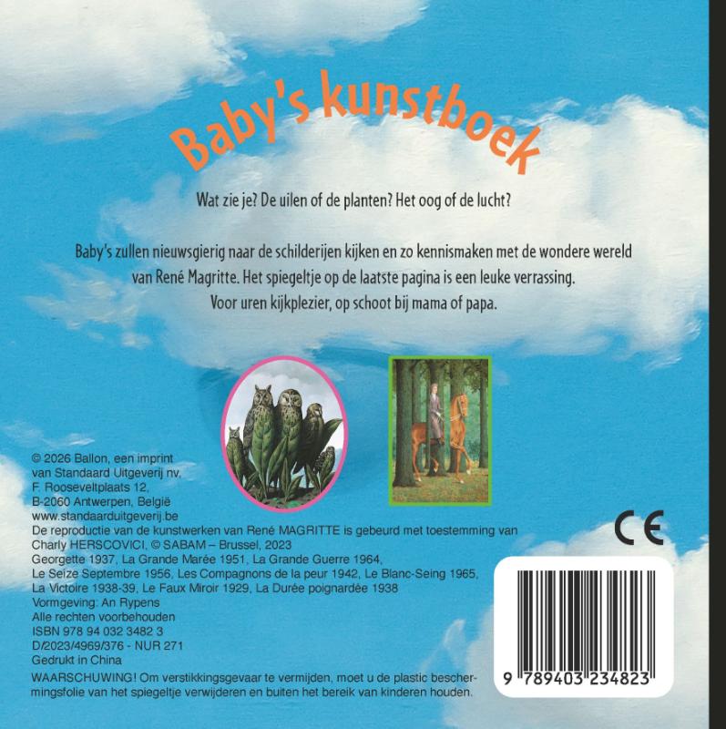 Achterkant van Baby's kunstboek