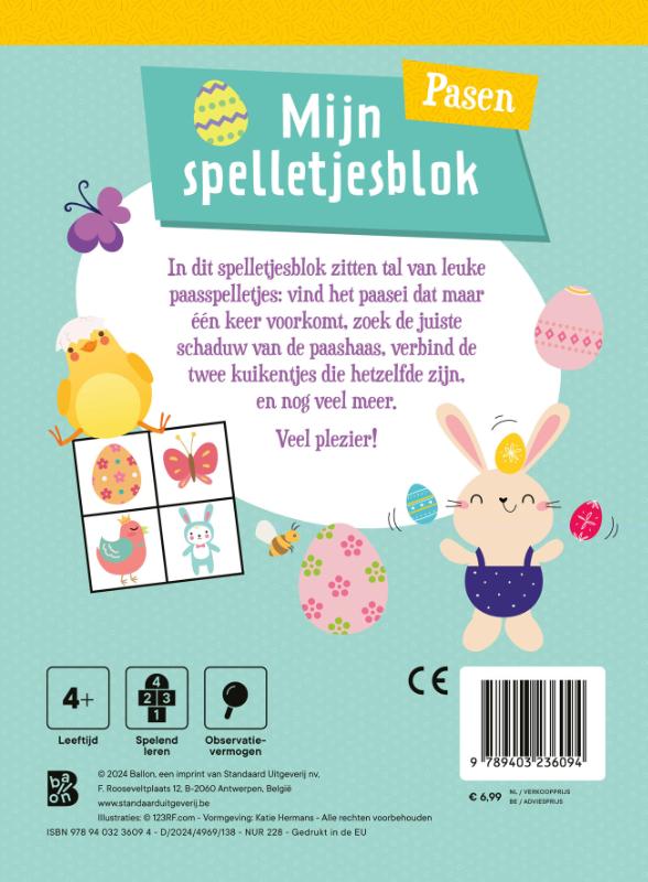 Achterkant van Mijn spelletjesblok pasen