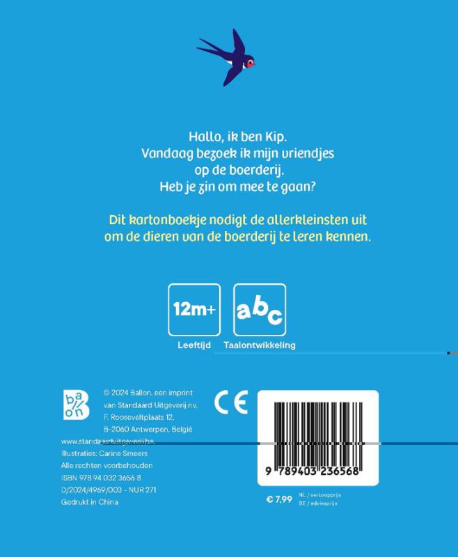 Achterkant van Op avontuur met Kip