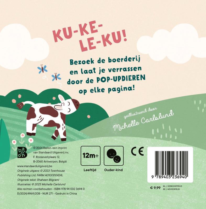 Achterkant van Mijn eerste pop-upboekje: Op de boerderij