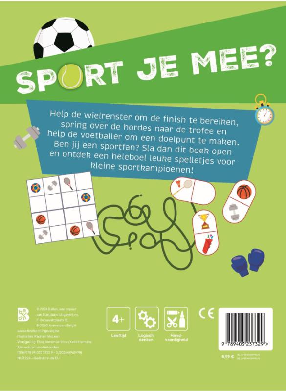 Achterkant van Sport je mee? Spelletjesblok