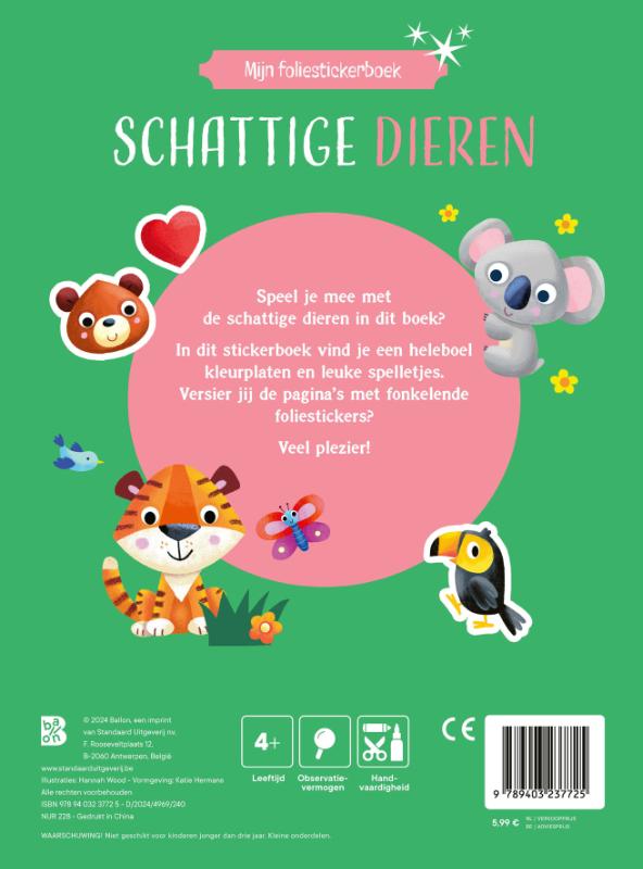 Achterkant van Schattige dieren