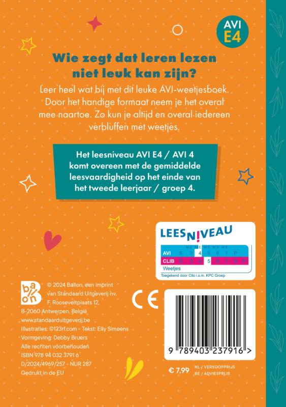 Achterkant van Mijn AVI-weetjesboek