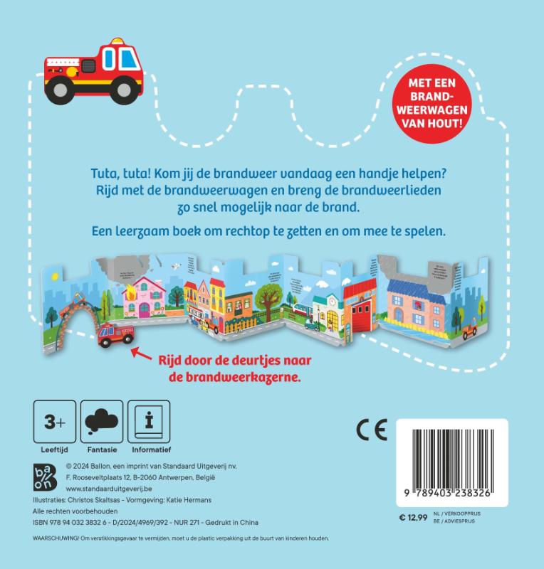 Achterkant van Maak je klaar, rijden maar: De brandweerwagen