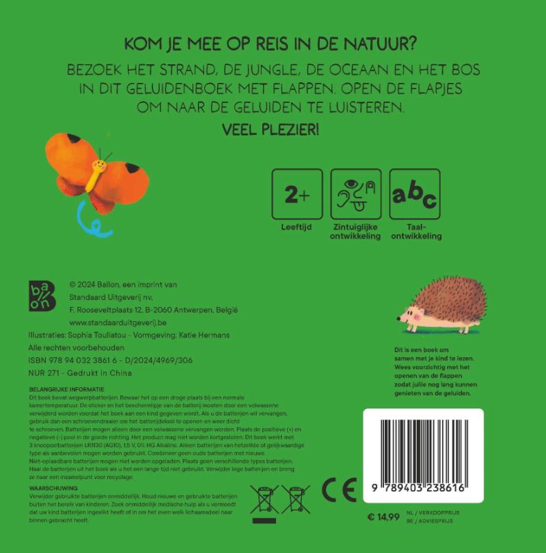 Achterkant van Luister en ontdek: De natuur