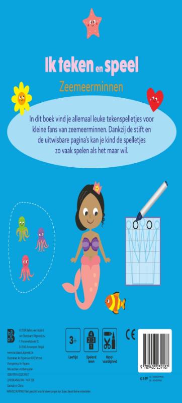 Achterkant van Ik teken en speel: zeemeerminnen