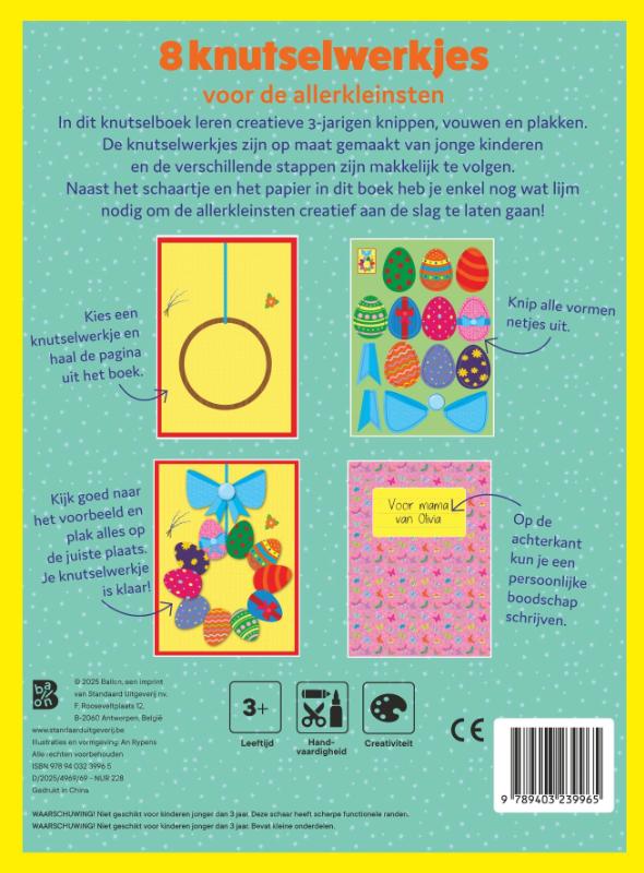 Achterkant van Ik leer knippen Pasen