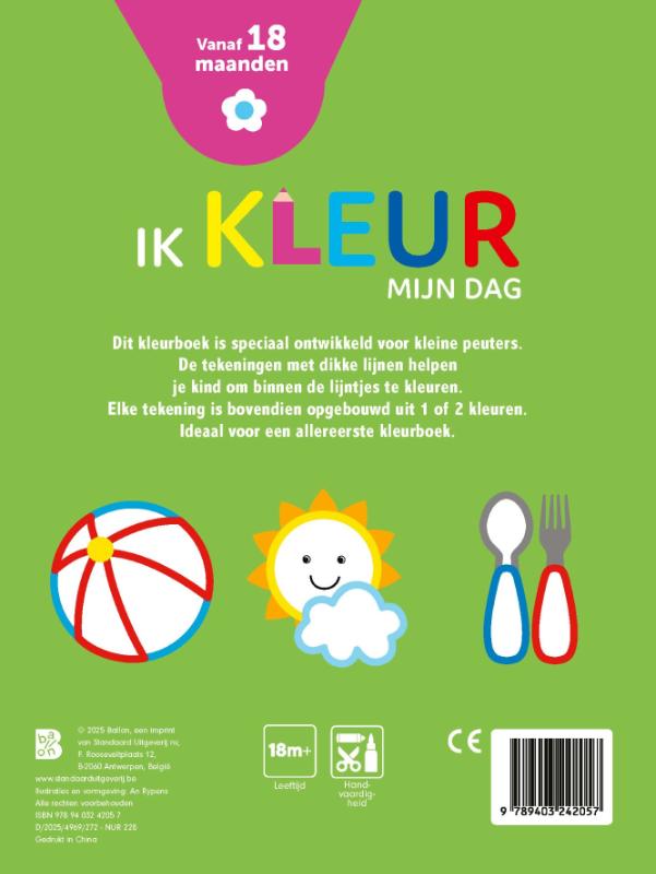 Achterkant van Ik kleur - Mijn dag