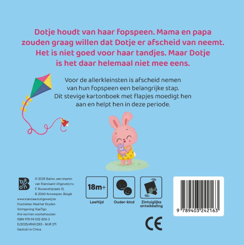 Achterkant van Ik groei: Dag speentje