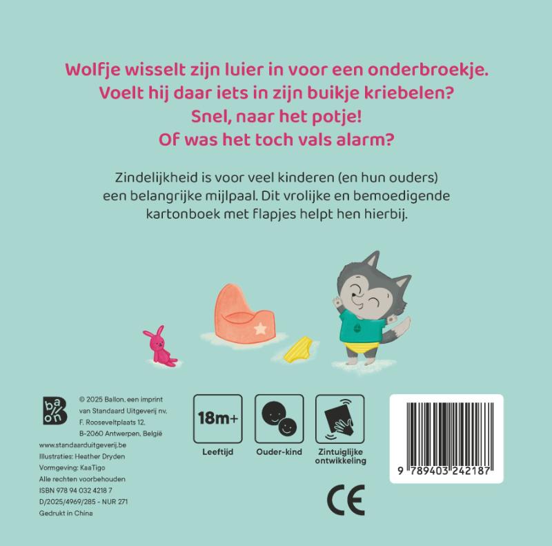 Achterkant van Ik groei: Op het potje