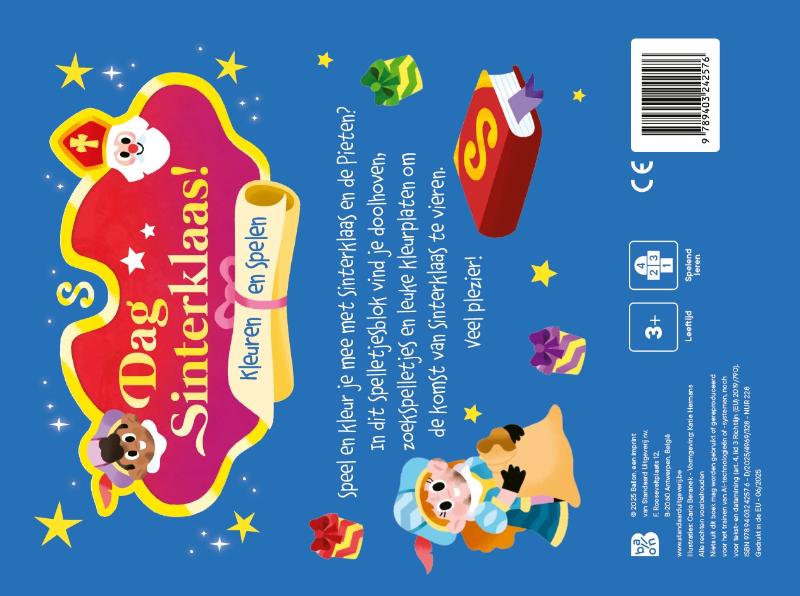Achterkant van Dag Sinterklaas! Kleuren en spelen