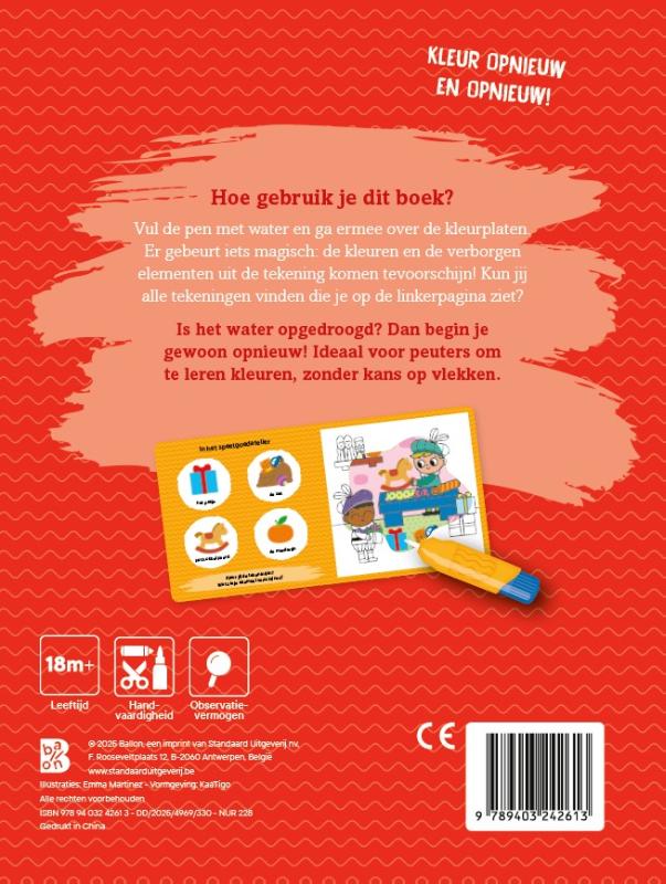 Achterkant van Kleuren met water voor de kleintjes: Sinterklaas
