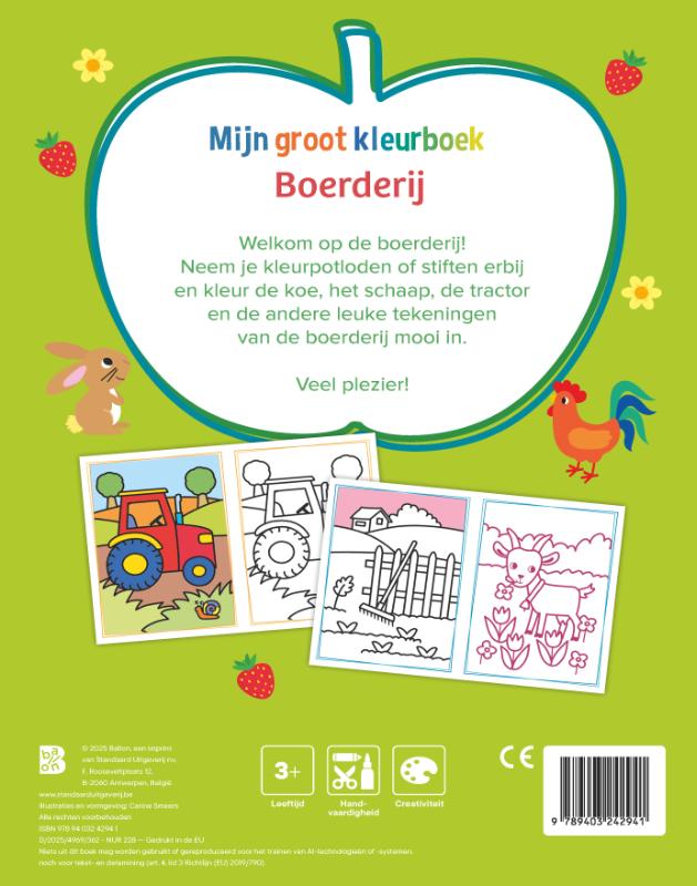 Achterkant van Mijn groot kleurboek: Boerderij