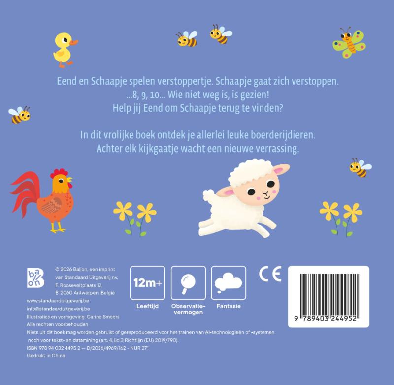 Achterkant van Waar ben je, Schaapje?