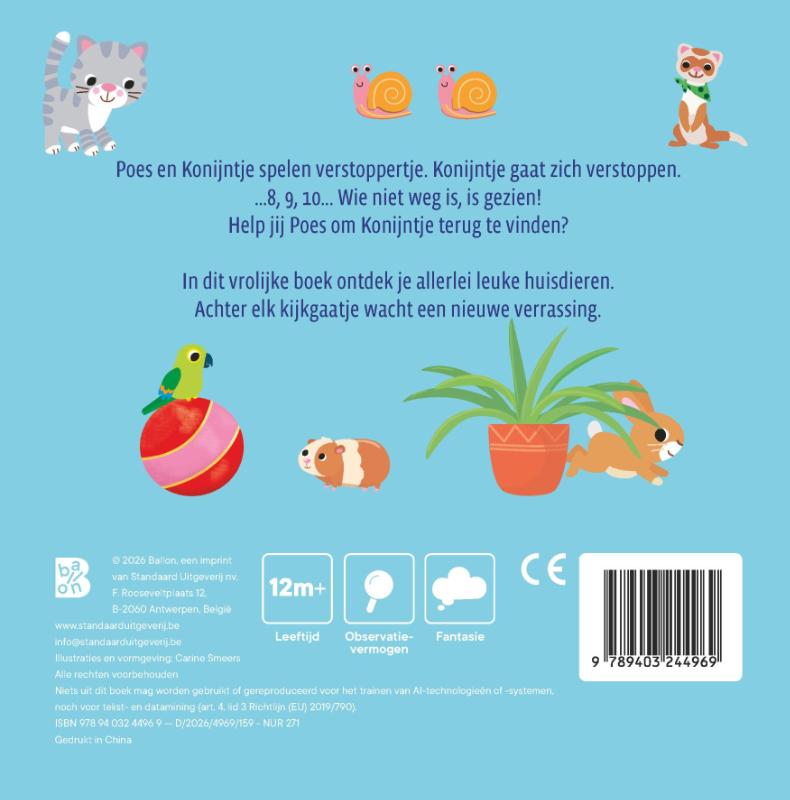 Achterkant van Waar ben je, Konijntje?