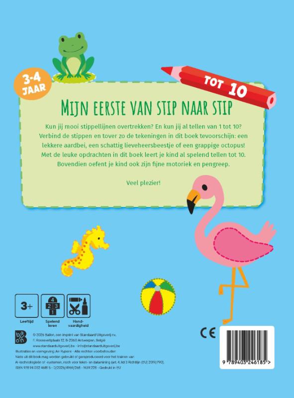 Achterkant van Mijn eerste van stip naar stip tot 10 3-4 jaar