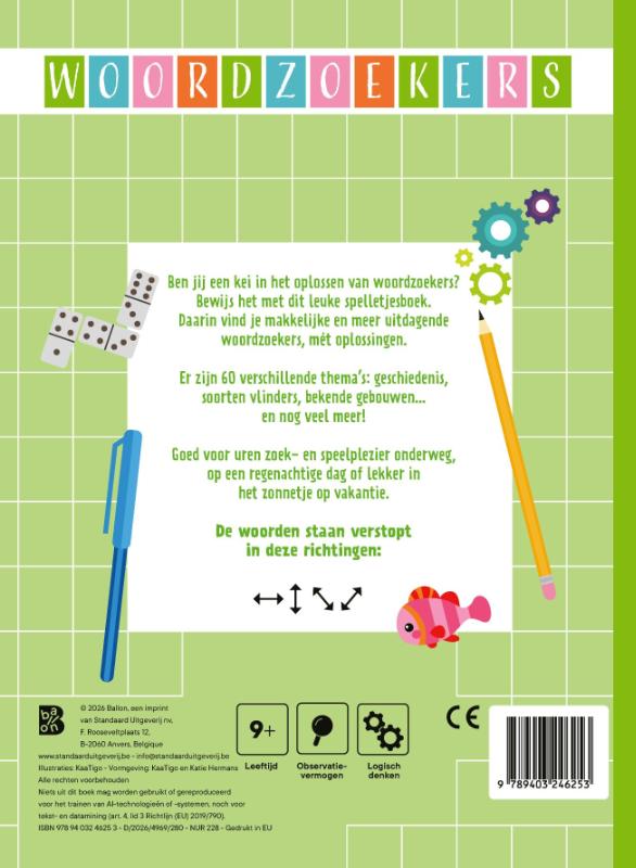 Achterkant van Woordzoekers 9+