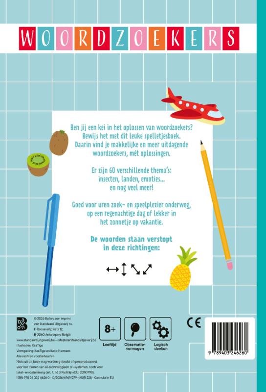 Achterkant van Woordzoekers 8+