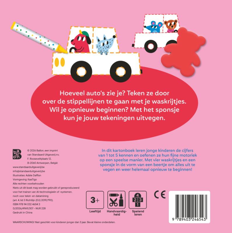 Achterkant van Mijn uitwisboek: Ik leer tellen