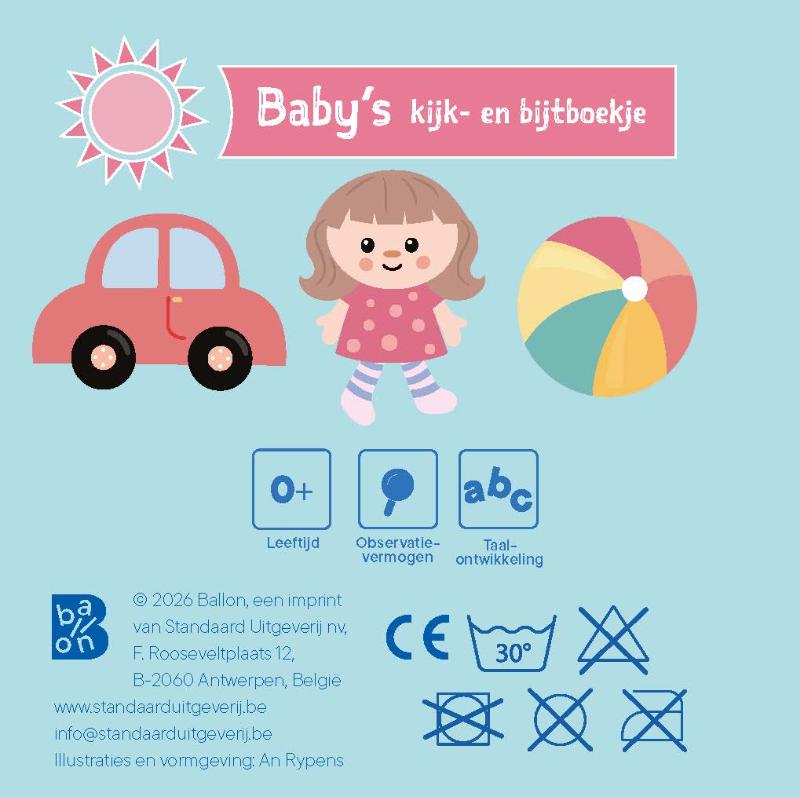 Achterkant van Baby's kijk- en bijtboekje: Eerste woordjes